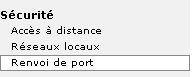 SME :  Menu Renvoi de port